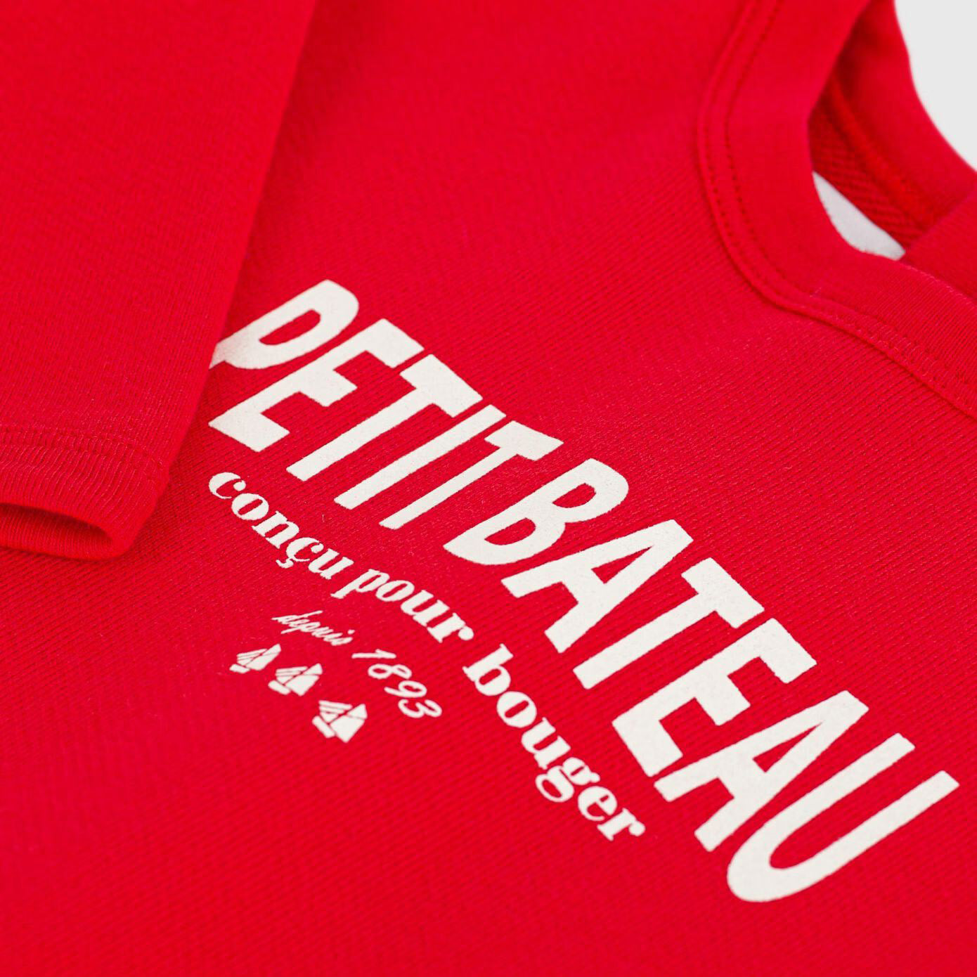 男婴红色Logo棉卫衣