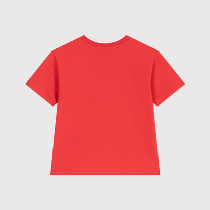 儿童红色Logo棉T恤