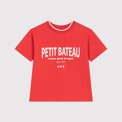 儿童红色Logo棉T恤