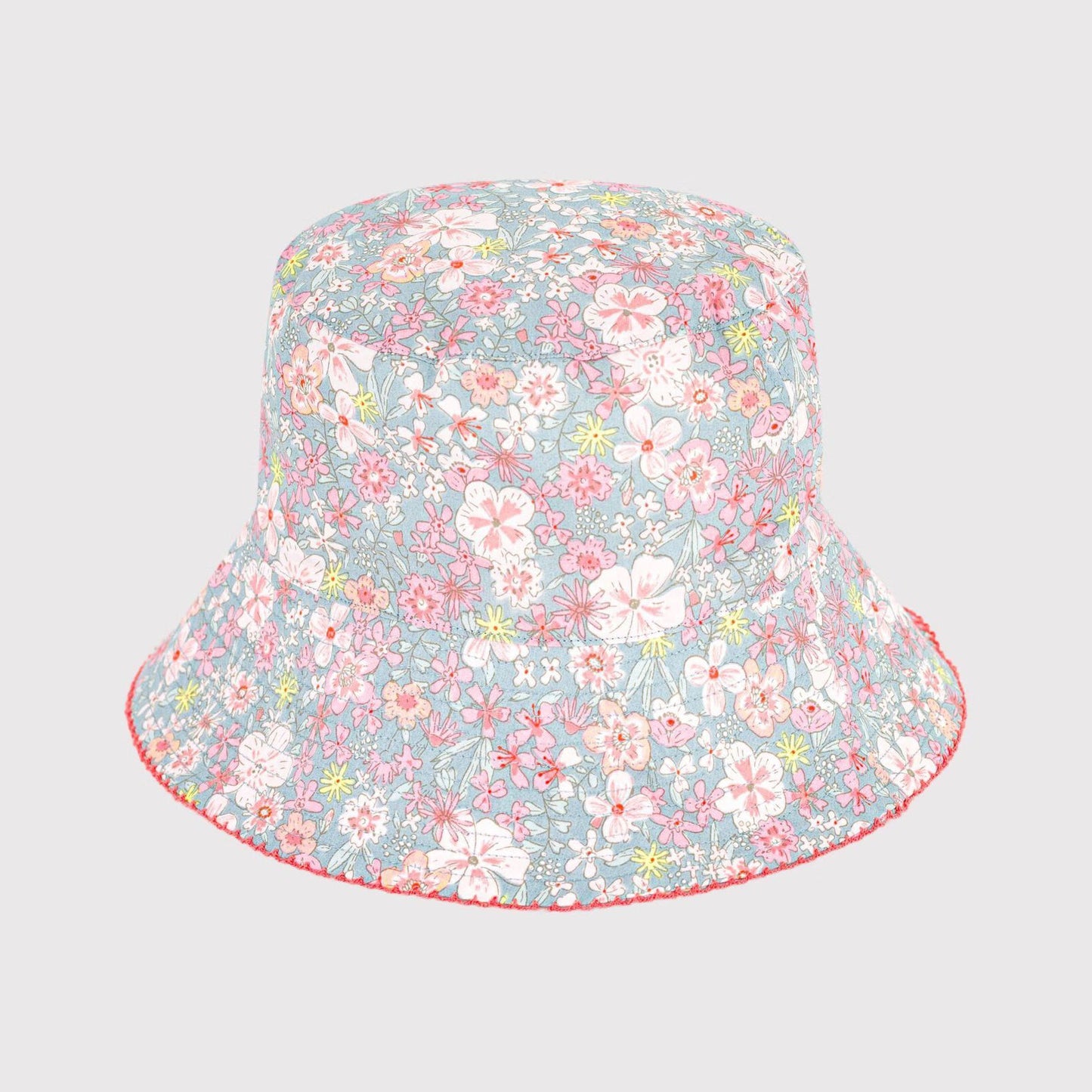 女童彩色碎花棉渔夫帽