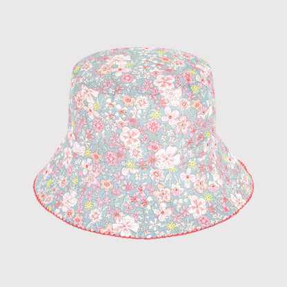 女童彩色碎花棉渔夫帽