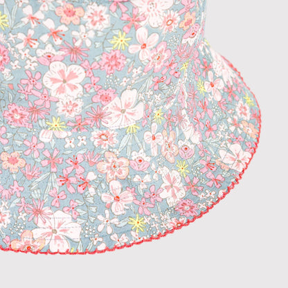 女童彩色碎花棉渔夫帽