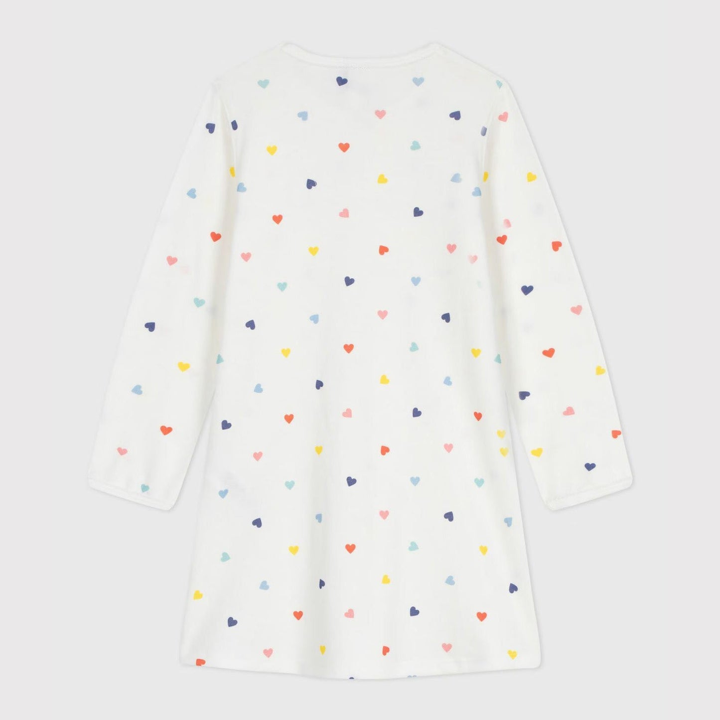 女童白色爱心棉睡裙