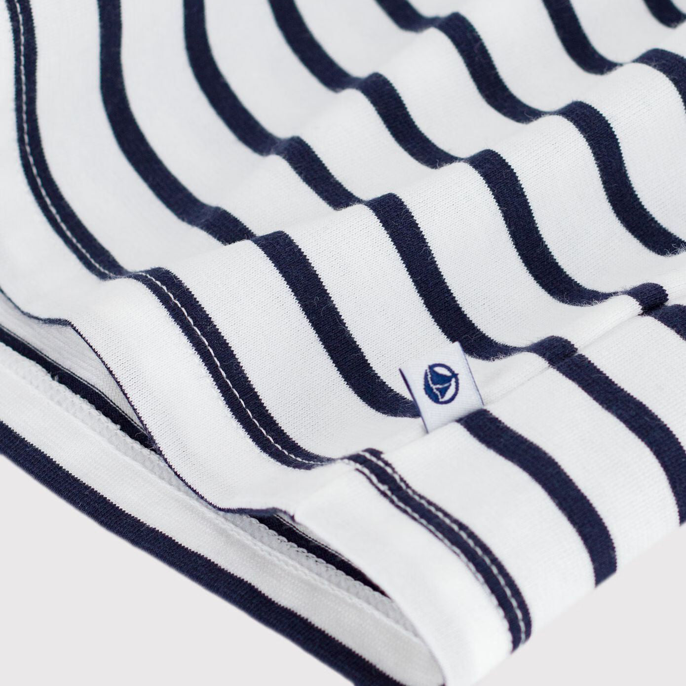 女童蓝色条纹棉连衣裙