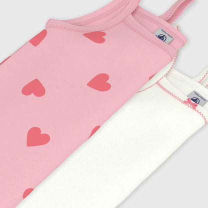 女童粉色棉背心套装(2件)