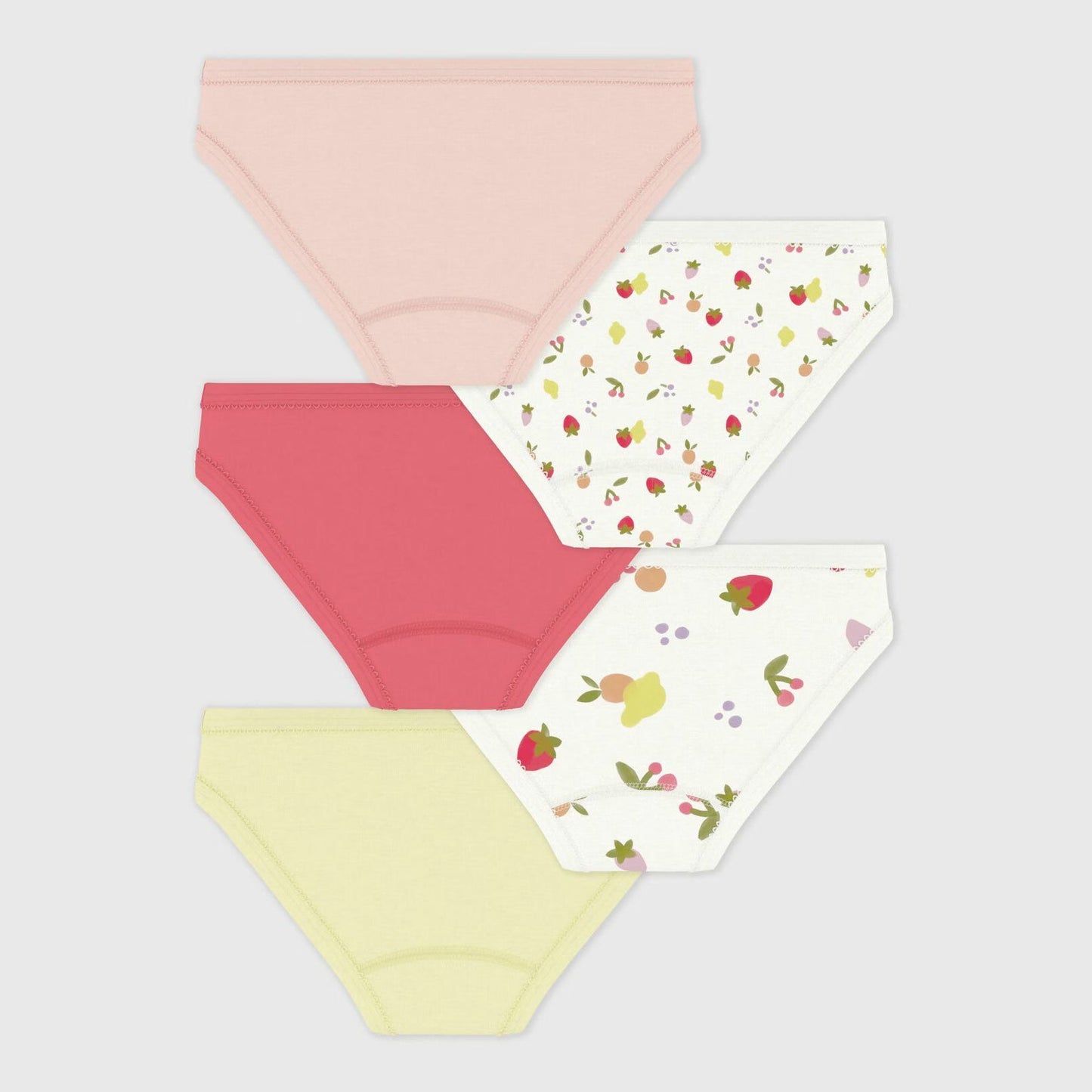 女童彩色棉内裤套装(5件)