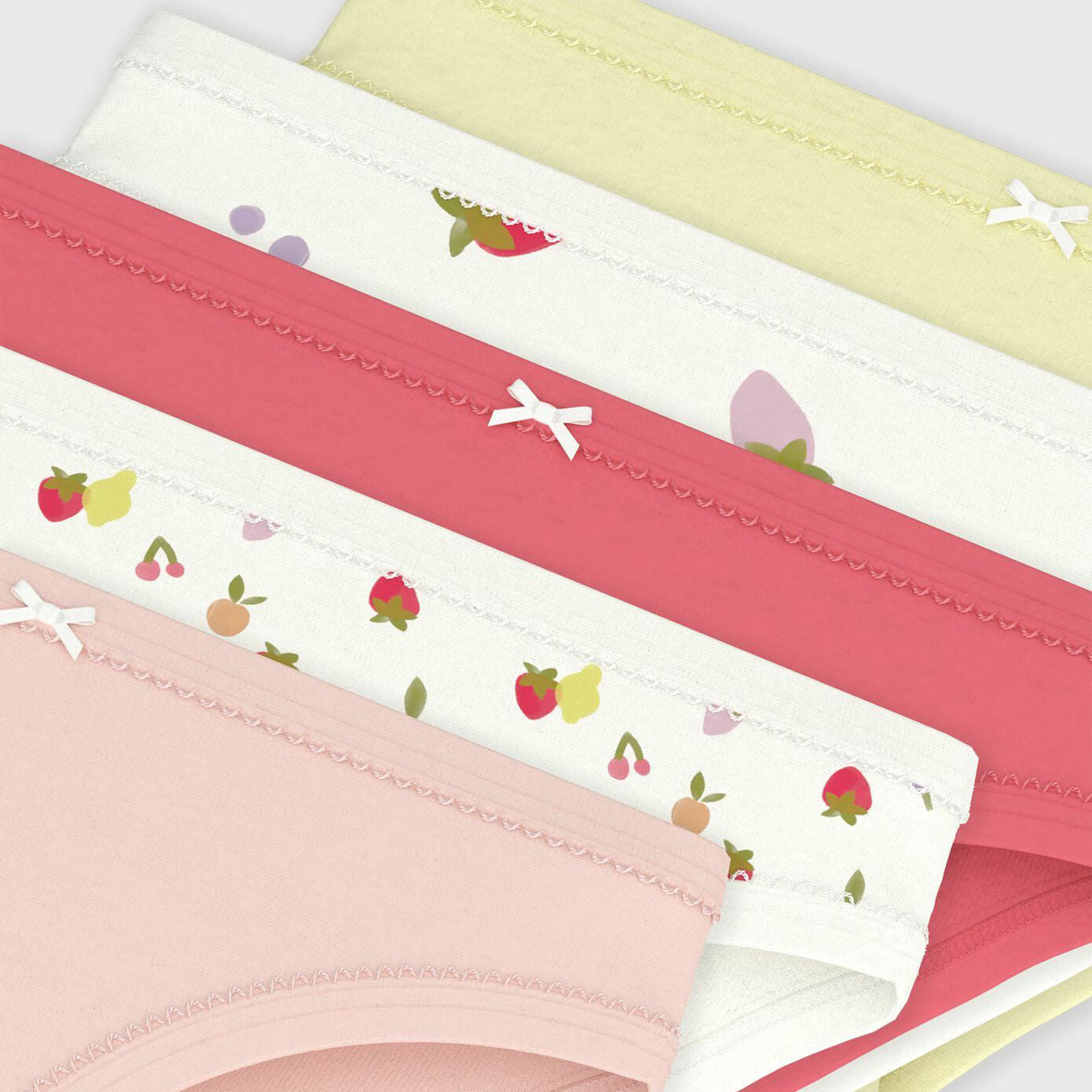 女童彩色棉内裤套装(5件)