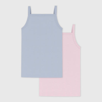 女童彩色棉背心套装(2件)