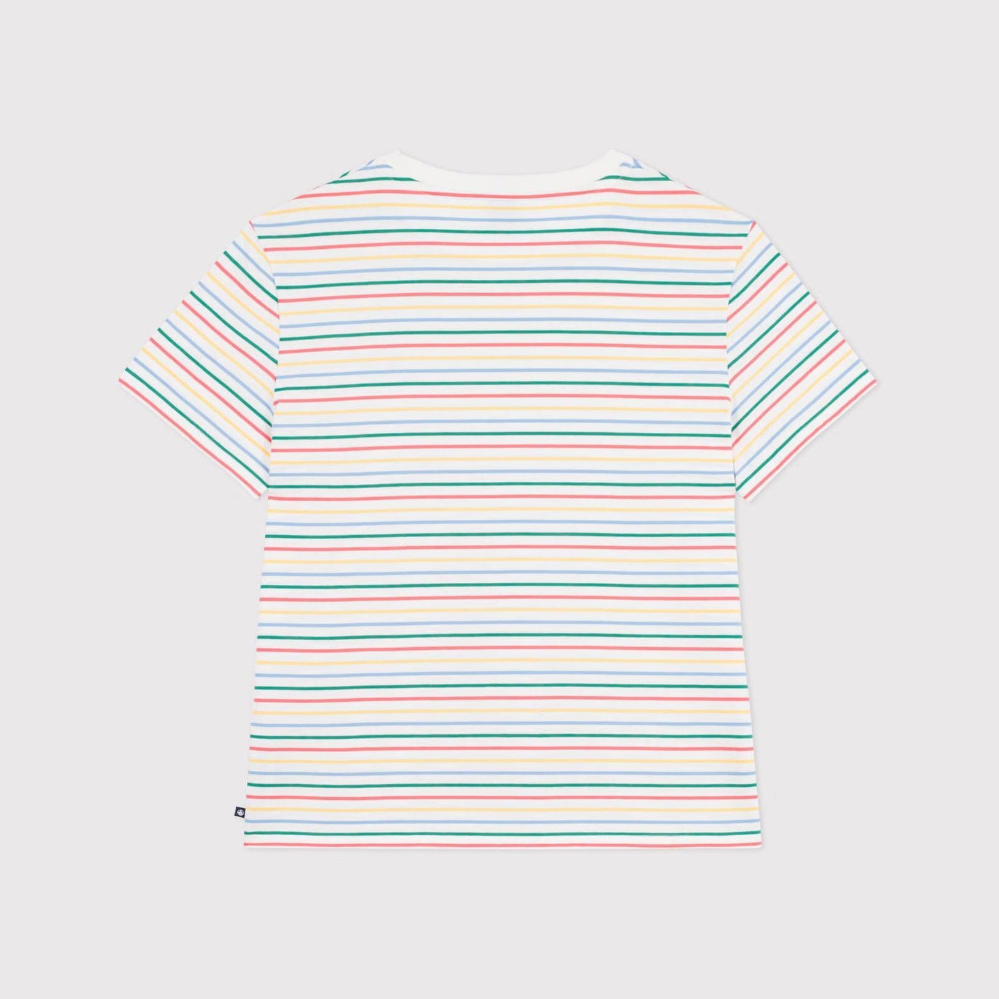 女士彩色条纹棉T恤