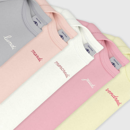 婴儿彩色棉连体衣套装(5件)