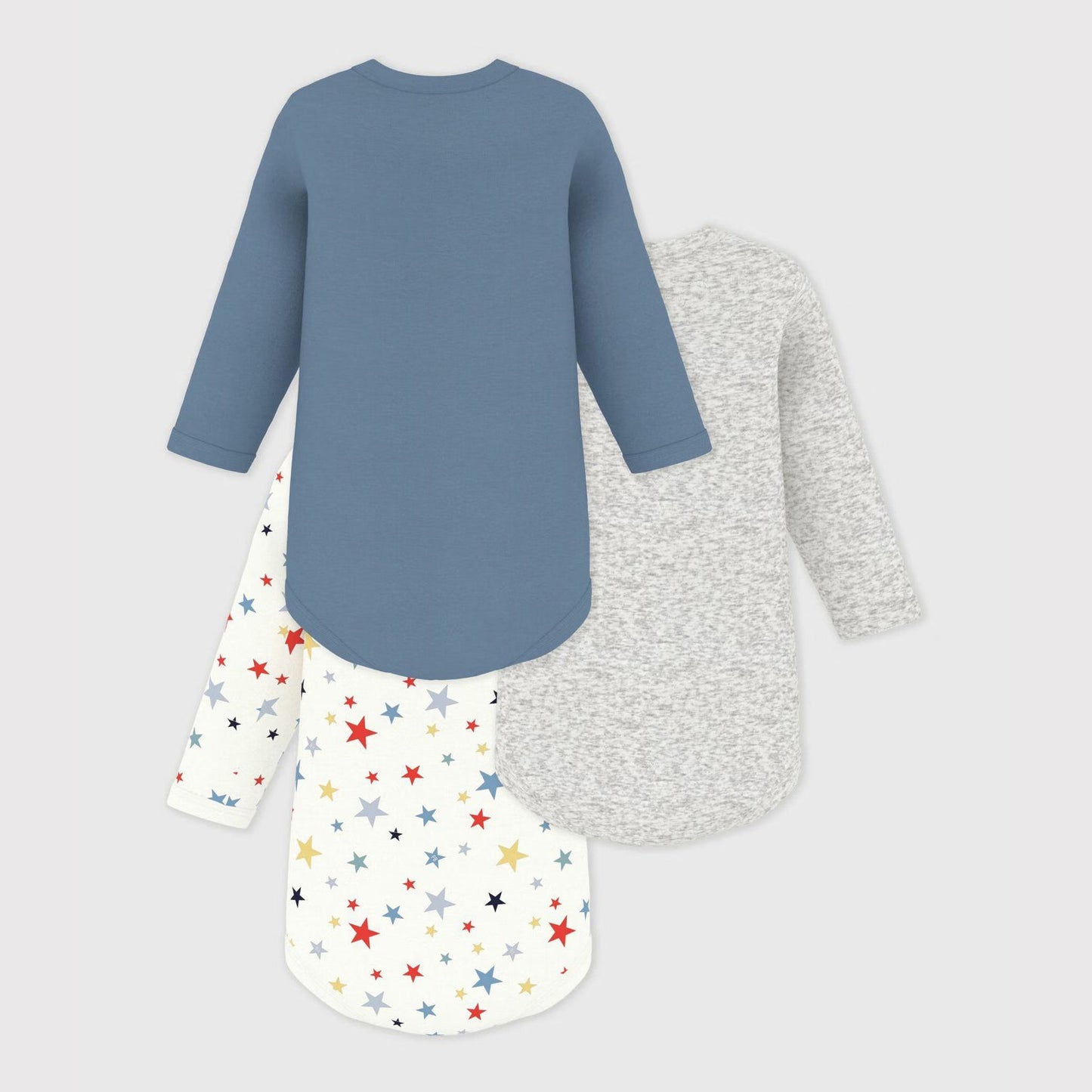 婴儿三色棉连体衣套装(3件)