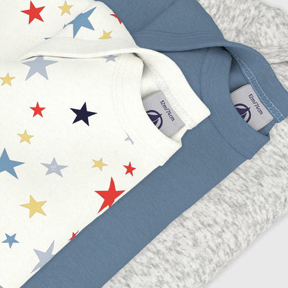 婴儿三色棉连体衣套装(3件)