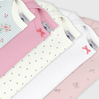 女婴彩色棉连体衣套装(5件)