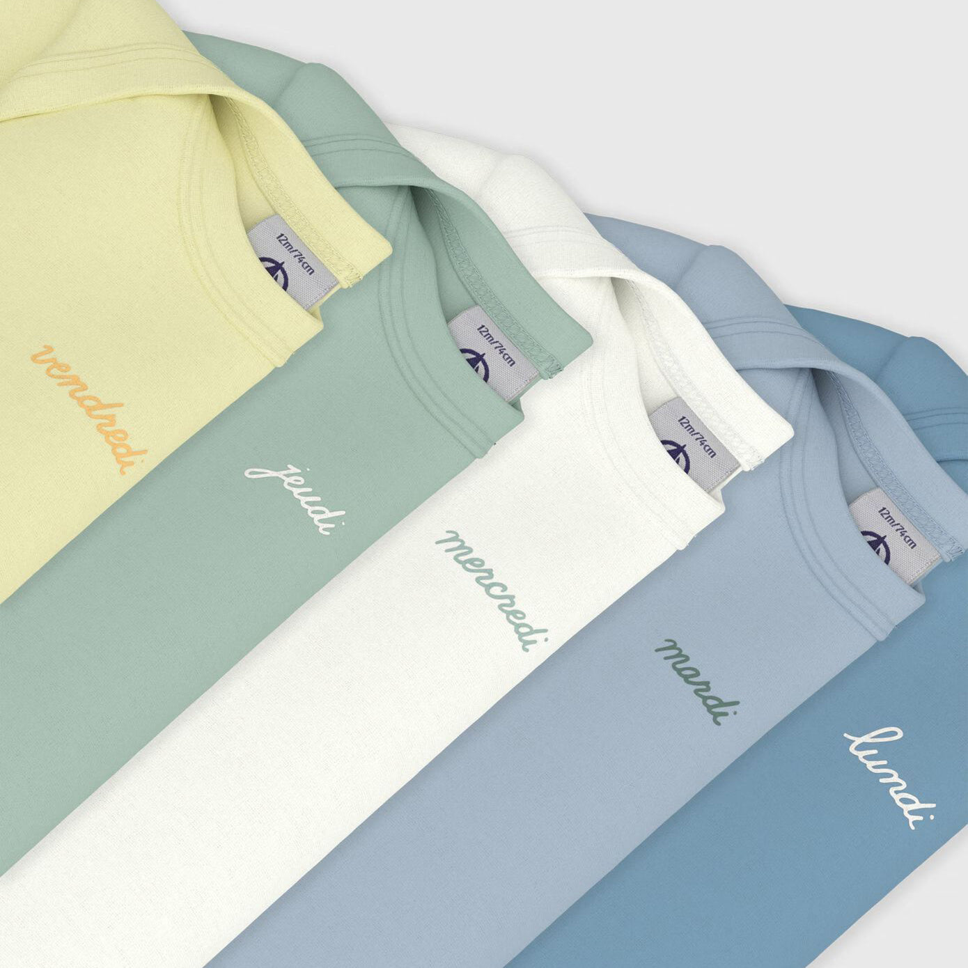 婴儿彩色棉连体衣(5件)