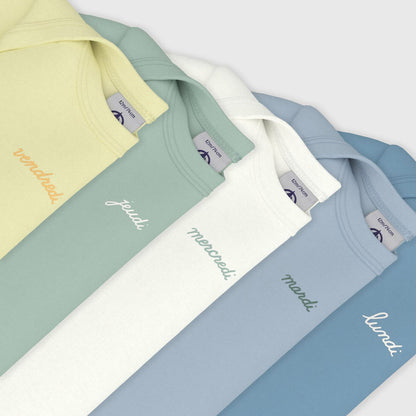 婴儿彩色棉连体衣(5件)