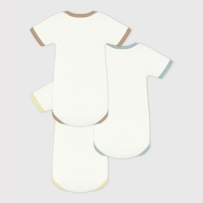 婴儿三色棉连体衣套装(3件)