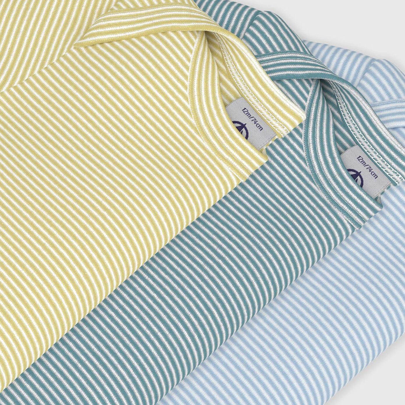 婴儿彩色棉连体衣套装(3件)