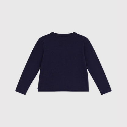 女童深蓝色棉开衫