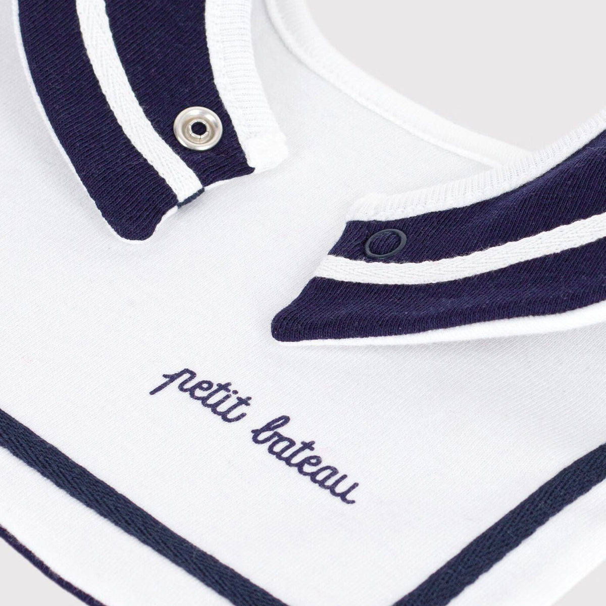 婴儿白色棉围兜套装(2件)