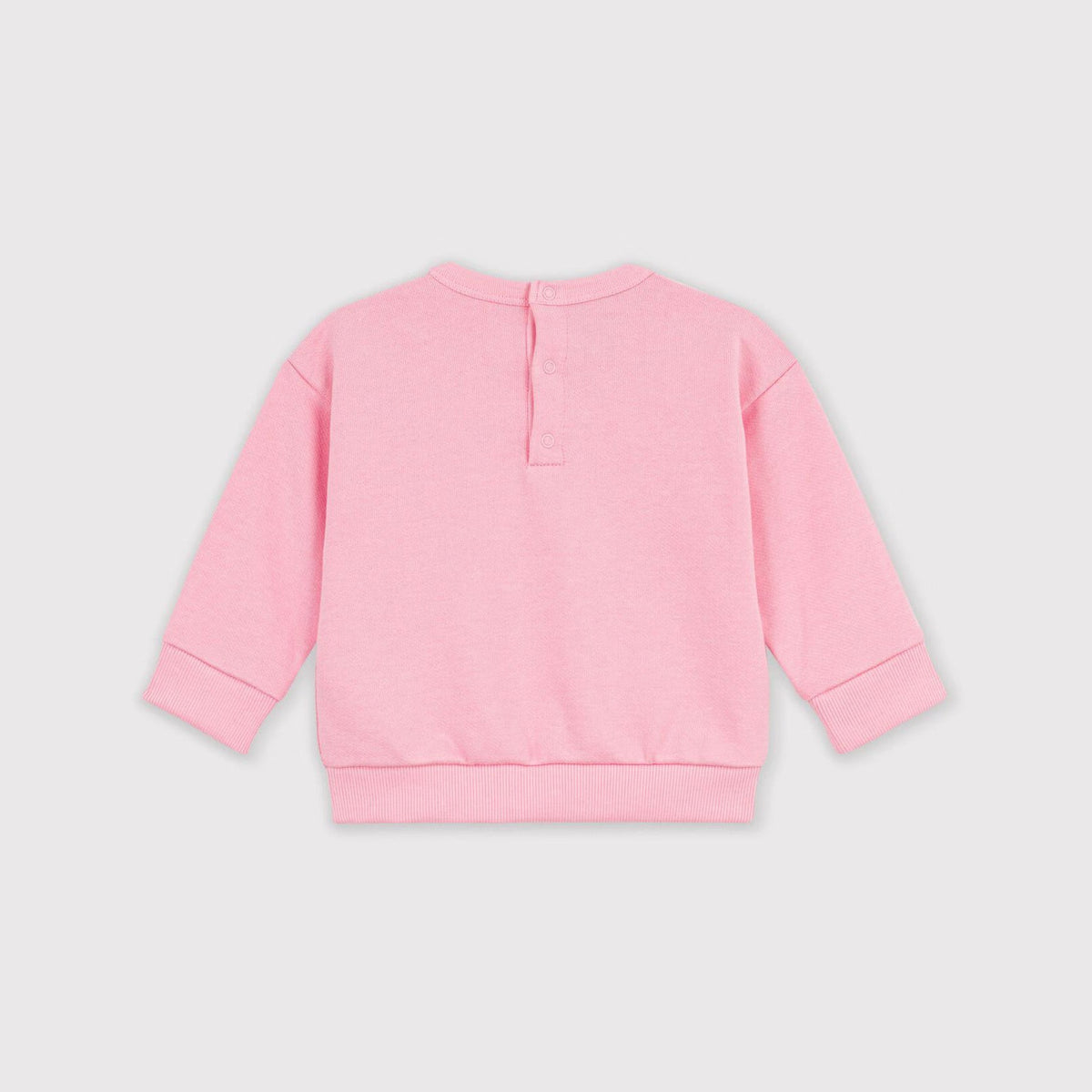 女婴粉色Logo棉卫衣