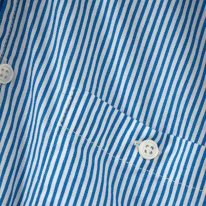 儿童蓝色条纹棉衬衫