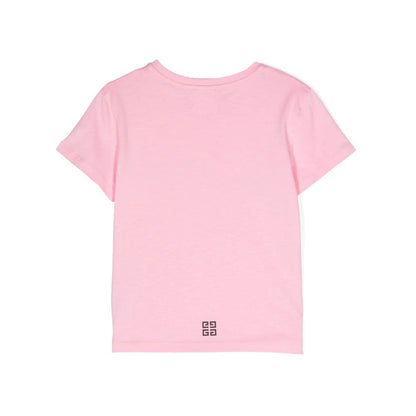 女童粉色Logo棉T恤
