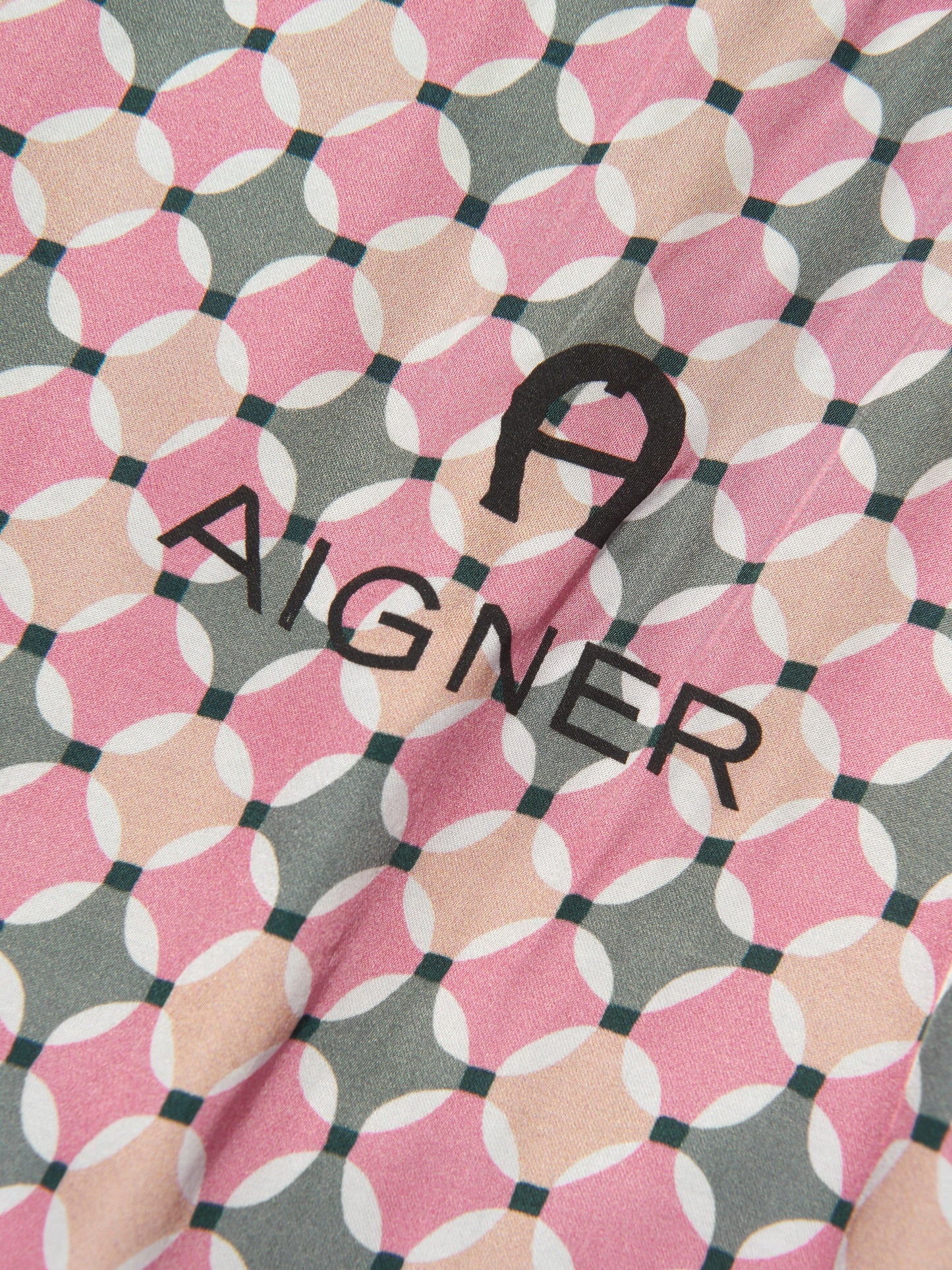 Aigner 女童粉色图案连衣裙