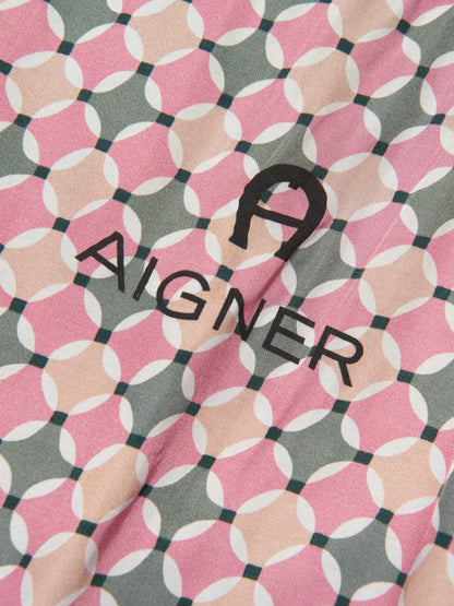 Aigner 女童粉色图案连衣裙