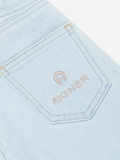 Aigner 女童蓝色运动牛仔裤