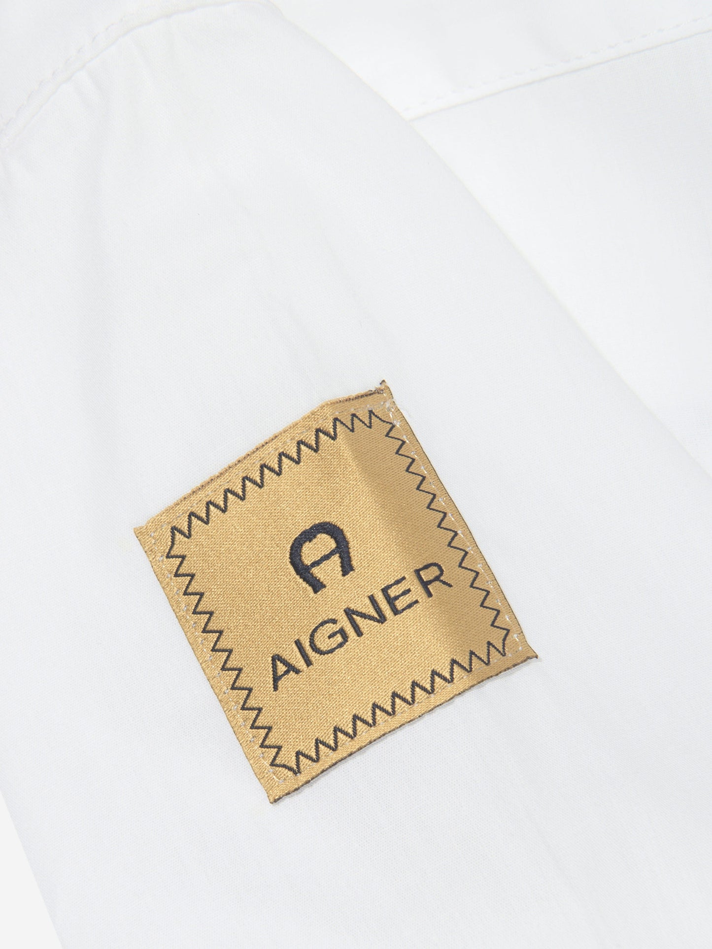 Aigner 男童白色徽标印花衬衫