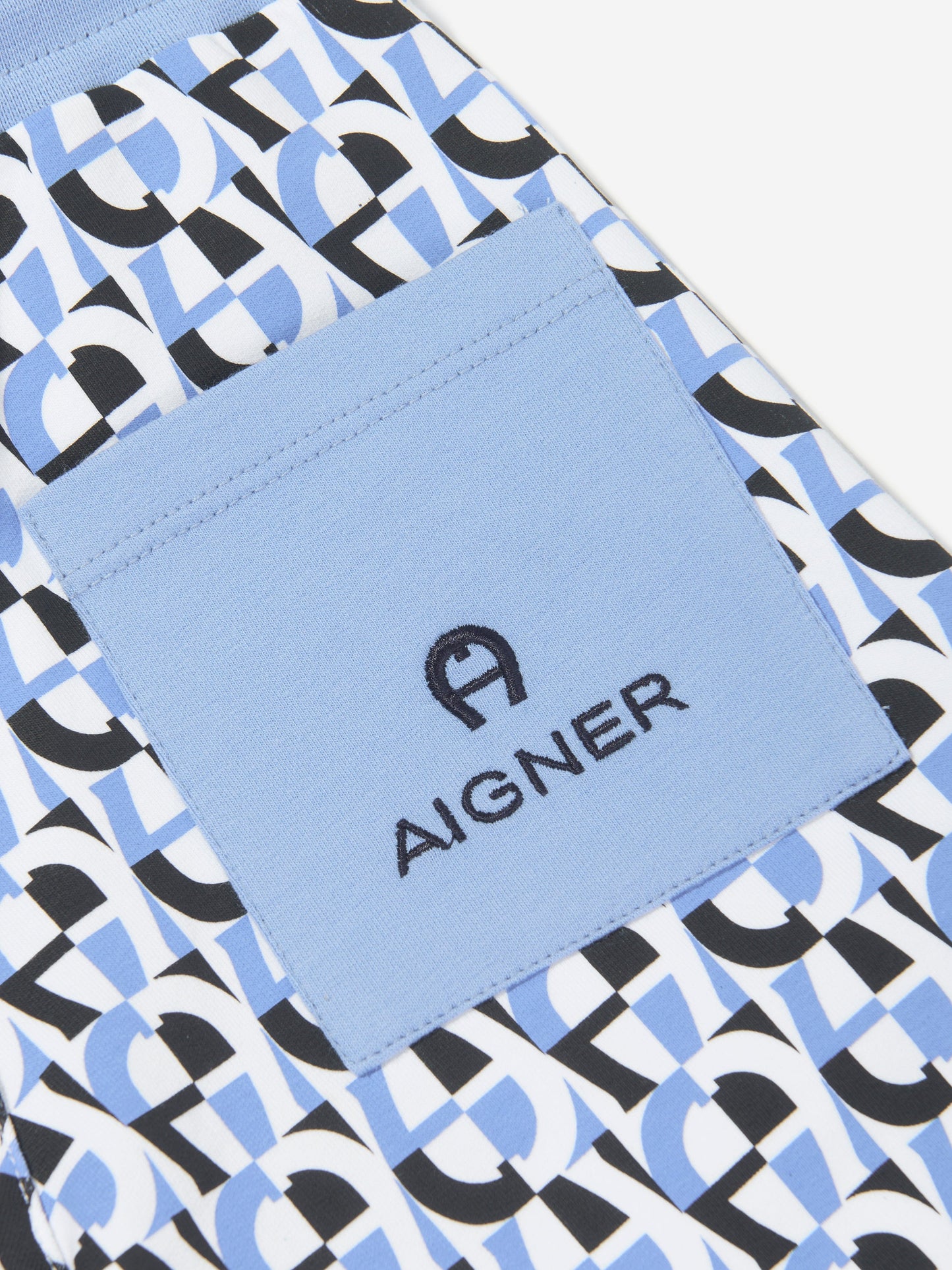 Aigner 男童蓝色徽标百慕大短裤