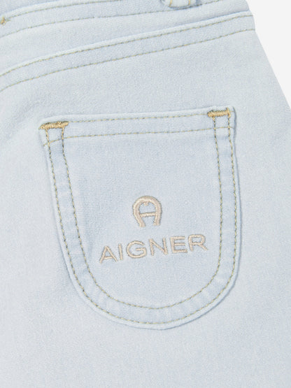Aigner 女婴蓝色运动牛仔裤