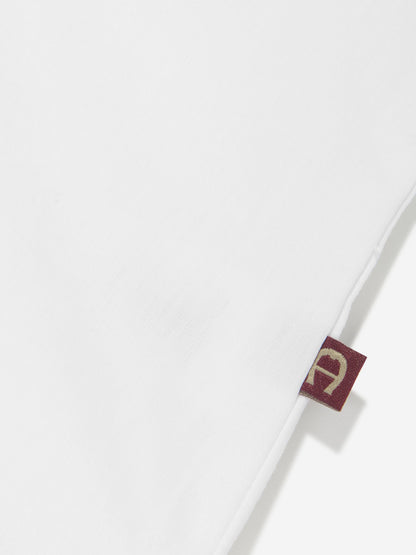 Aigner 男童白色徽标印花衬衫