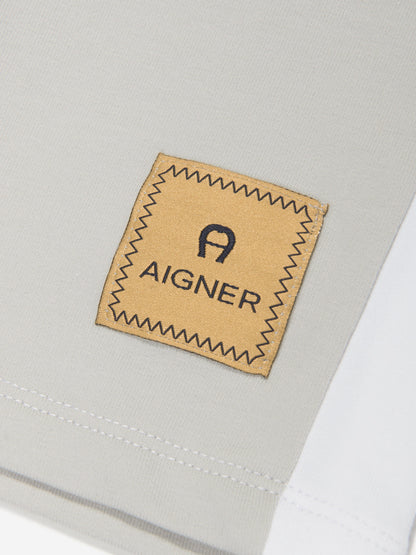 Aigner 男婴灰色徽标百慕大短裤