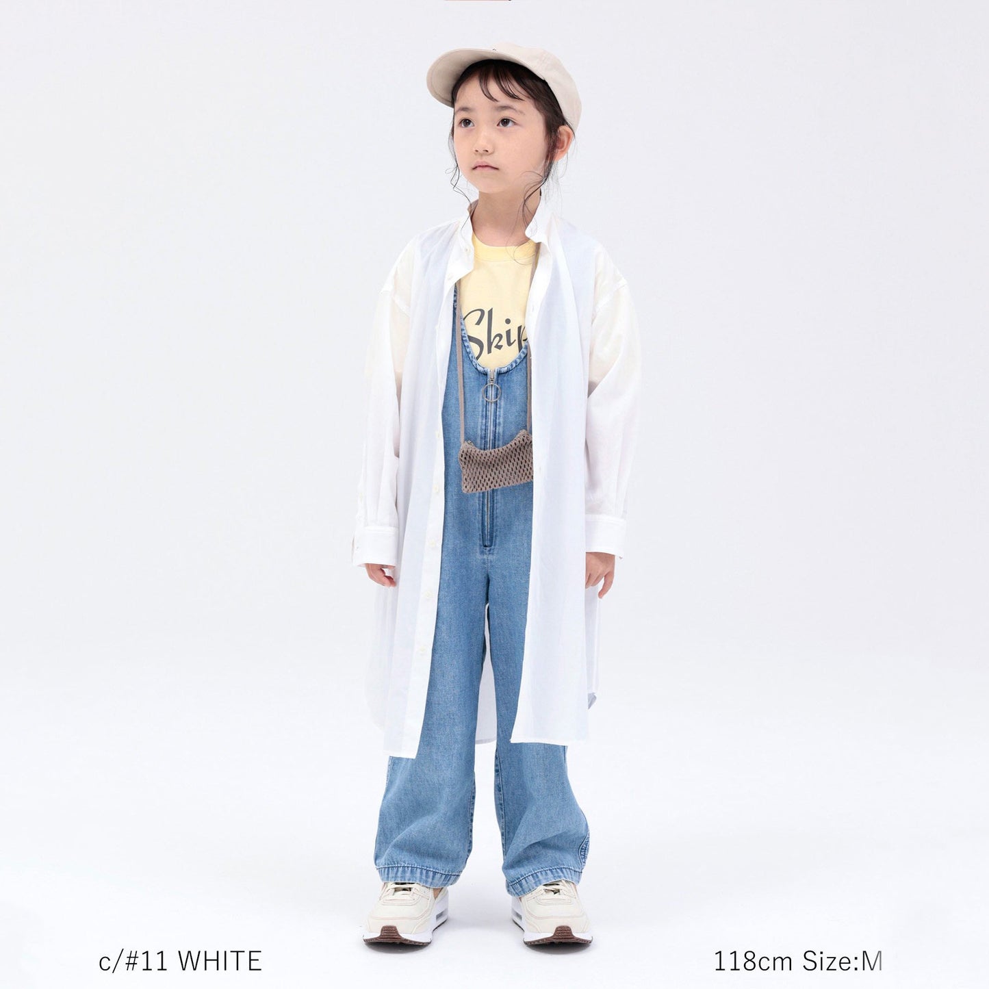 儿童白色长款衬衫