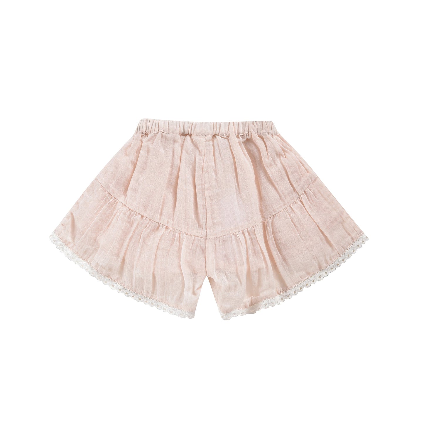 女童浅粉色棉短裤
