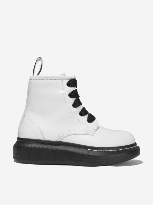 Alexander McQueen 中性款皮革系带靴