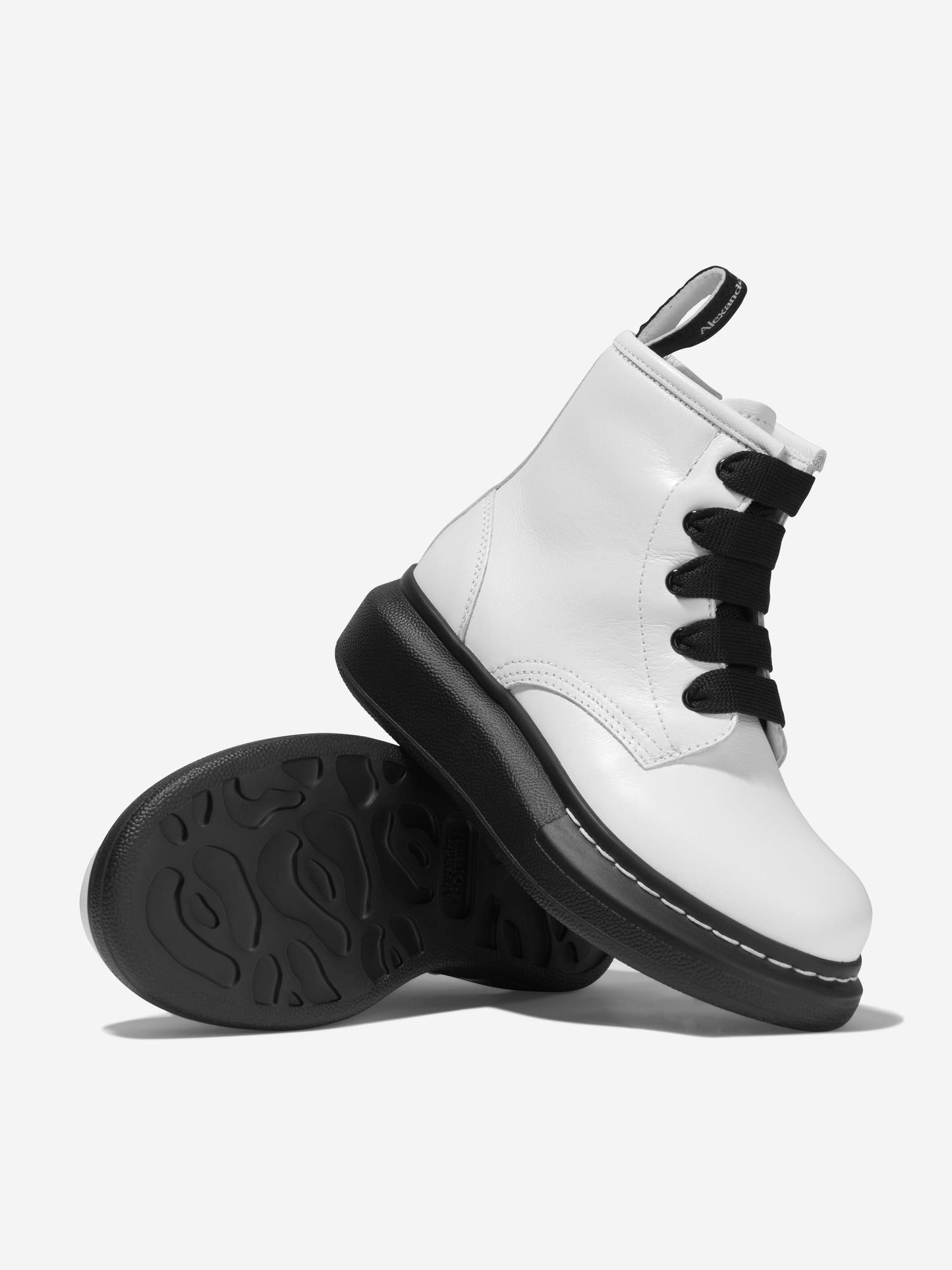 Alexander McQueen 中性款皮革系带靴