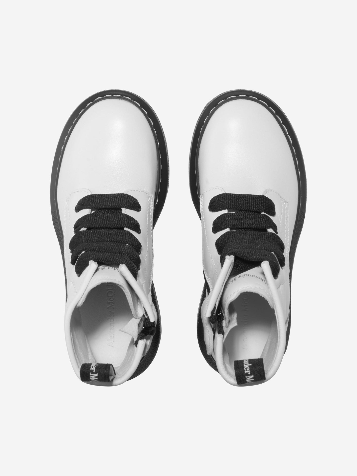 Alexander McQueen 中性款皮革系带靴