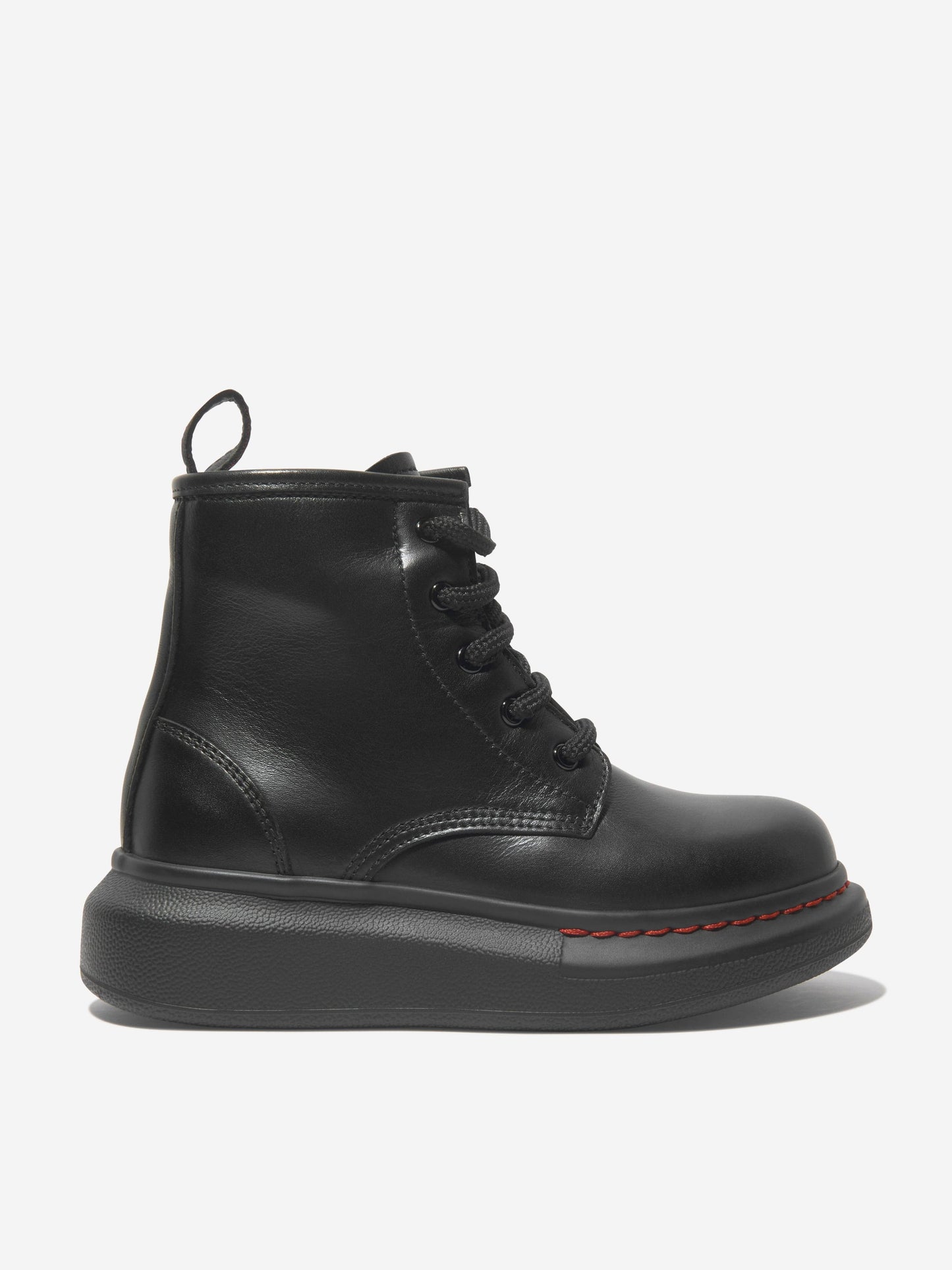 Alexander McQueen 儿童皮革系带厚靴