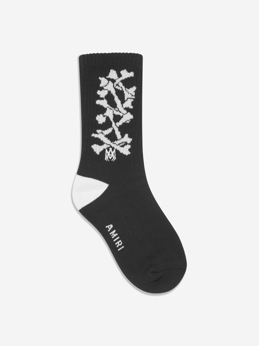 Amiri Kids Bones 叠穿袜子（黑色）