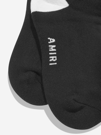 Amiri Kids Bones 叠穿袜子（黑色）