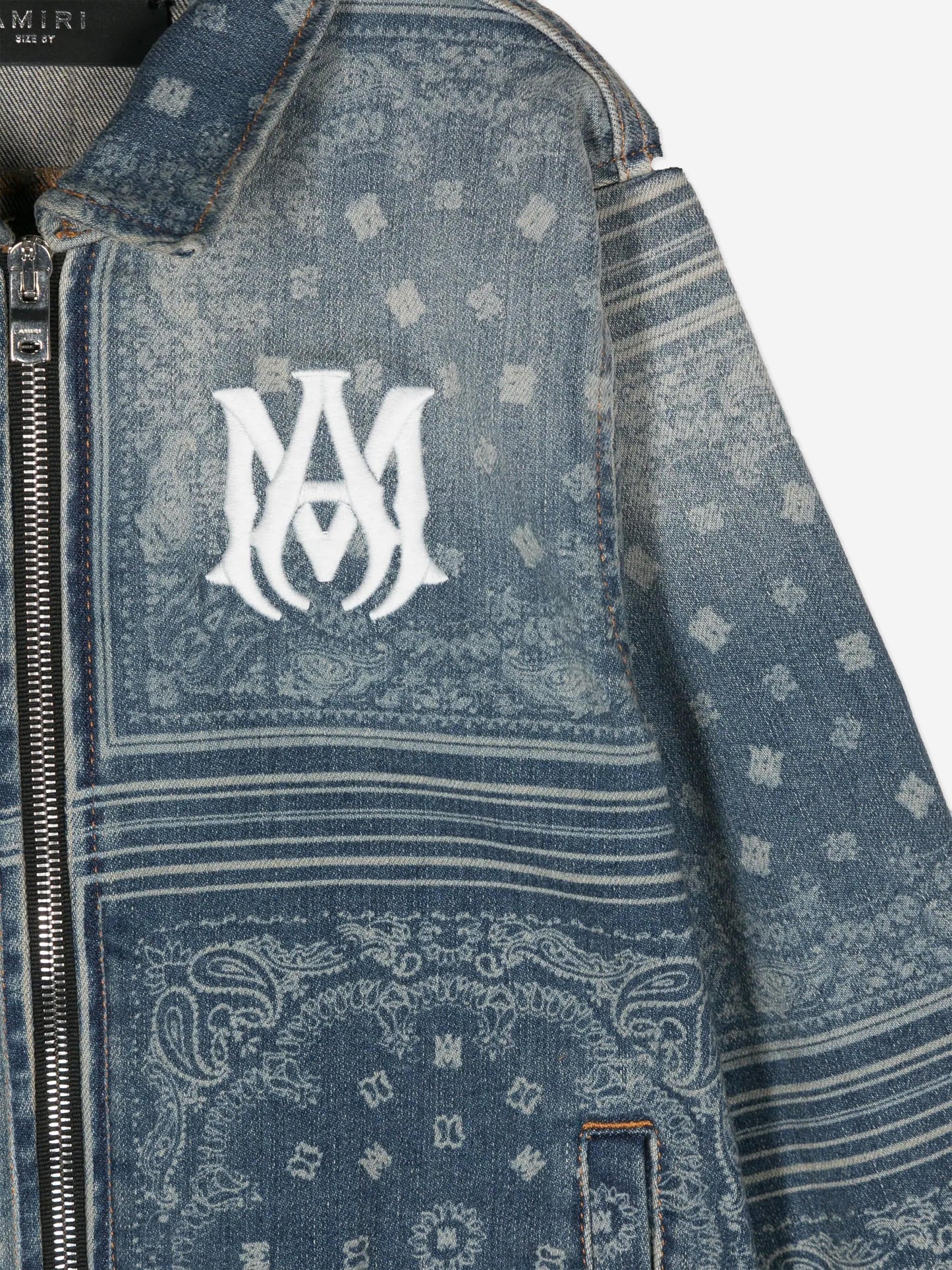 Amiri Kids MA Bandana 拉链夹克 (蓝色)