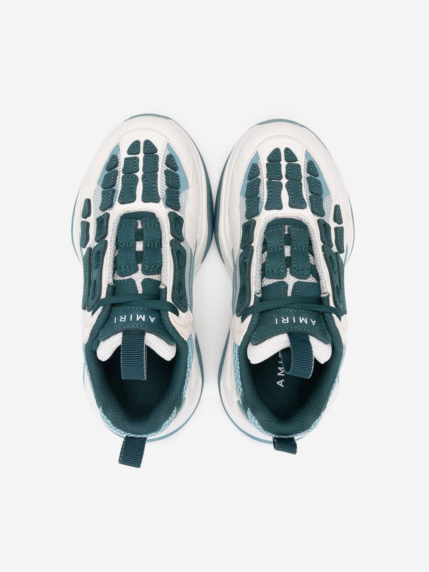 Amiri Kids 皮革 Bone Runner 运动鞋（蓝色）