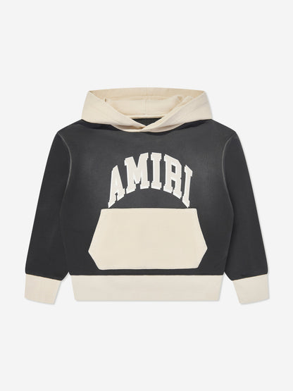 Amiri Kids 学院风连帽衫（黑色）
