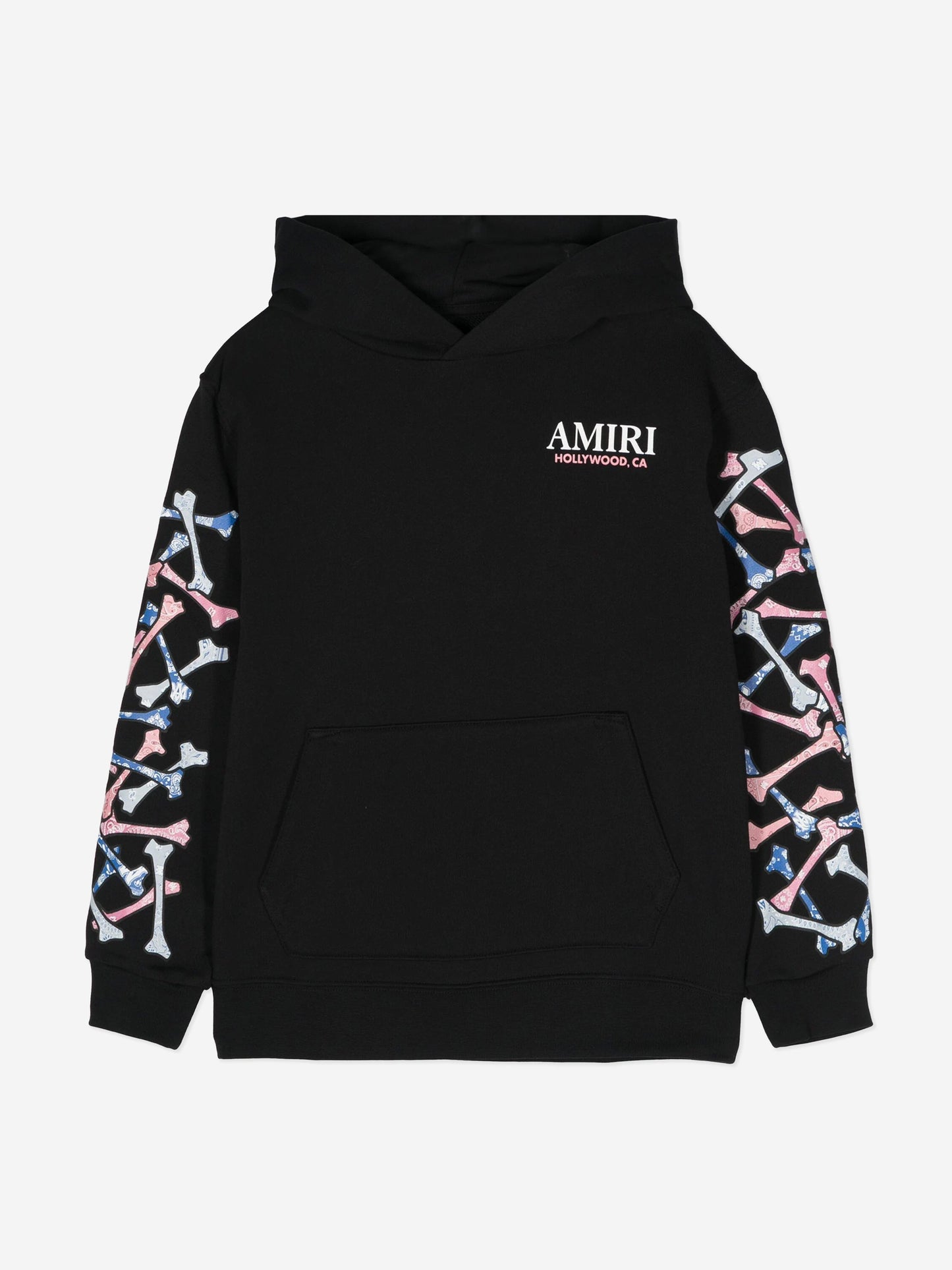 Amiri Kids Bandana Bones 连帽衫（黑色）