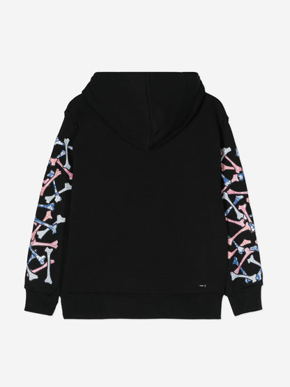 Amiri Kids Bandana Bones 连帽衫（黑色）
