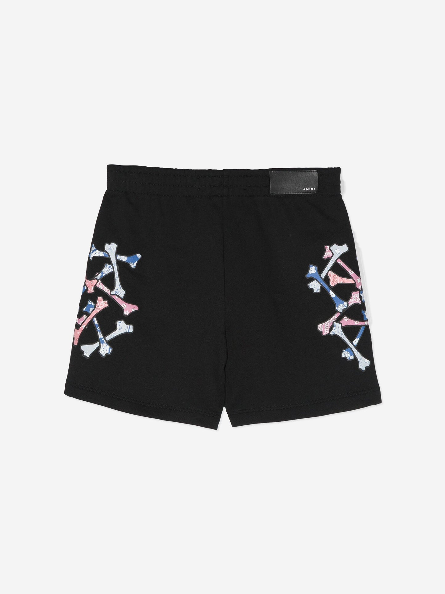 Amiri Kids Bandana Bone 叠穿短裤（黑色）