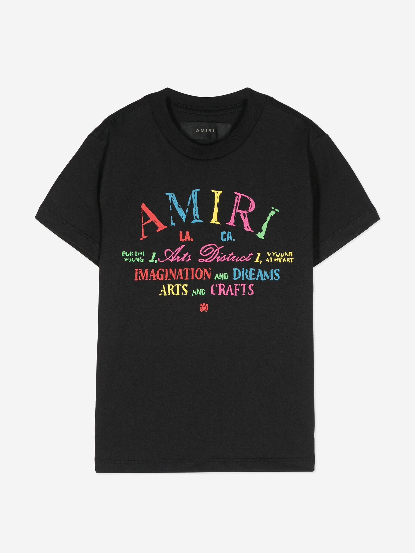 Amiri Kids Arts District 黑色涂鸦 T 恤