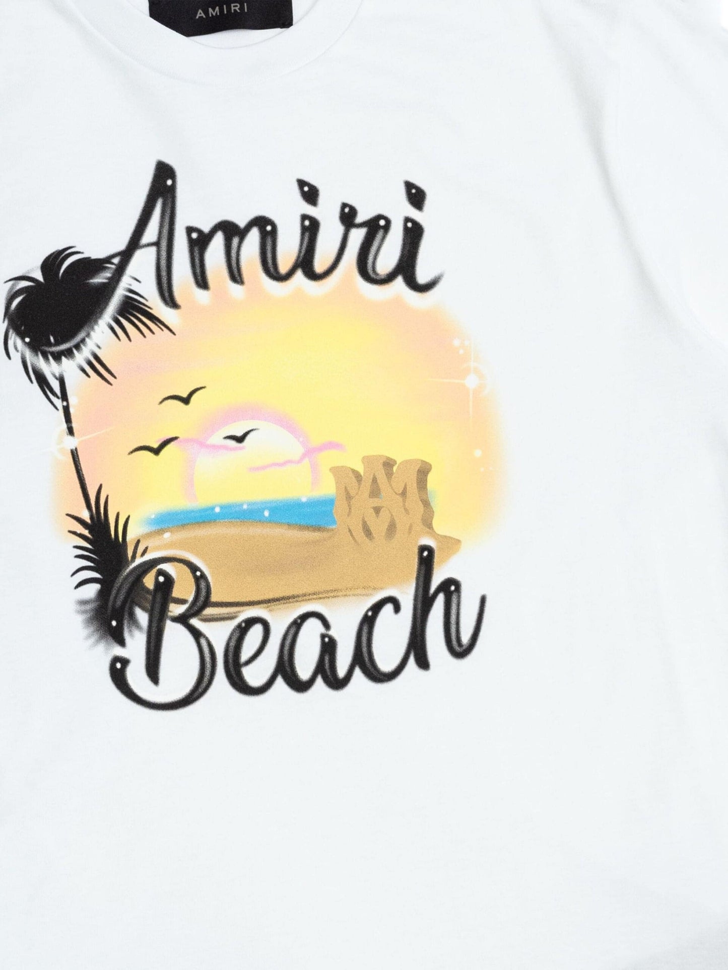 Amiri Kids MA 沙堡 T 恤 (白色)